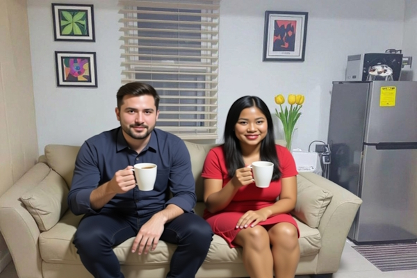 Executive Apartment Living Area, spacious and bright